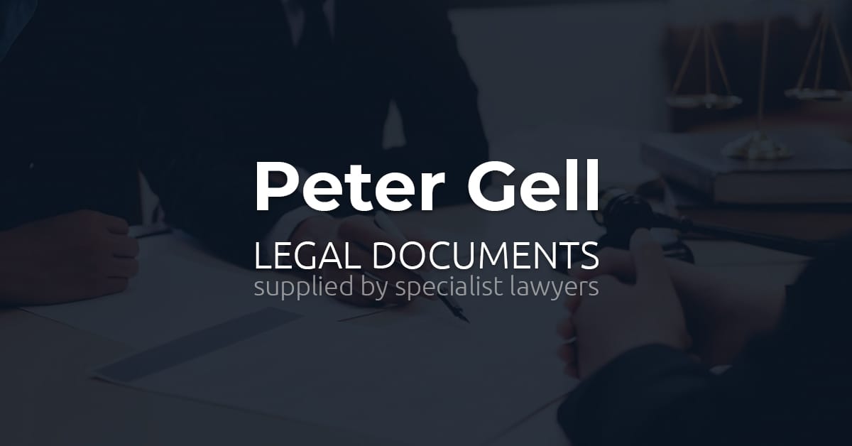 Bespoke Legal Documents and Services - Peter Gell
